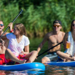 Jugendgruppe am SUP