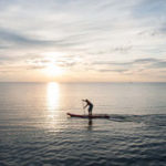 SUP Meer Sonnenuntergang