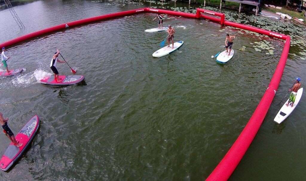 SUP Polo Feld Match von Oben