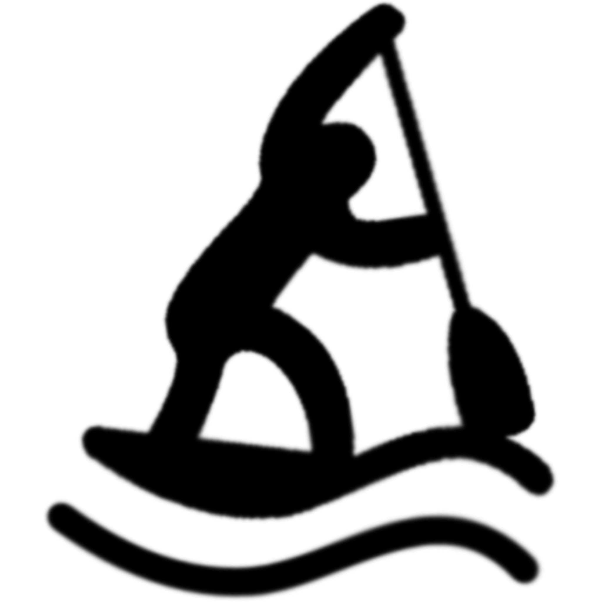 Sportlich paddeln Icon